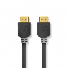 Laidas HDMI - HDMI v2.0 (K-K) 15m antracito (anthracite) 4K (60Hz) gold Nedis 